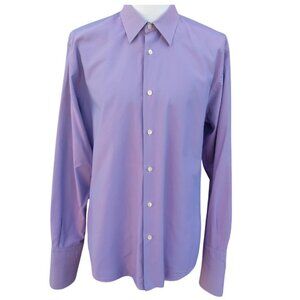DOLCE & GABBANA SZ 16 French Cuff Men's Button Up Mauve Dress Shirt